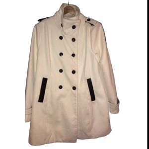 BCD size XL winter white 3/4 length length double breasted winter coat